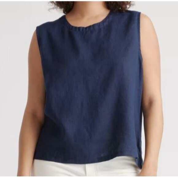 Quince 100% European Linen Tank Top Women Size XS NWT Sleeveless Breathable - Picture 1 of 12